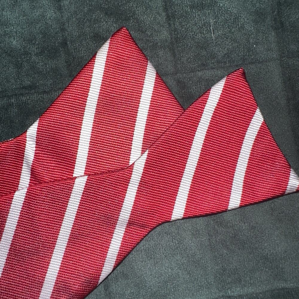 Bow Tie Red‎ With White Stripes